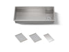 KOHLER K-37907 Synthos 45-3/4" Undermount Single-bowl Kitchen Sink, Stainless Steel - 3/4 view of product