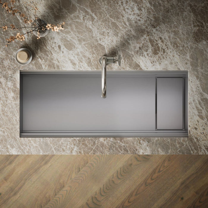 KOHLER K-37907 Synthos 45-3/4" Undermount Single-bowl Kitchen Sink, Stainless Steel - Detail image of a product feature