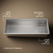 3/4 view of product with dimensions