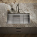 KOHLER K-37908 Synthos 33-3/4" Undermount Single-bowl Kitchen Sink, Stainless Steel - Shows close up detail of product in roo