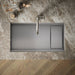 KOHLER K-37908 Synthos 33-3/4" Undermount Single-bowl Kitchen Sink, Stainless Steel - Detail image of a product feature