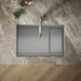 KOHLER K-37911-PAP Synthos 27-3/4" Undermount Single-bowl Workstation Kitchen Sink, Wood Composite Matte Black - Detail image