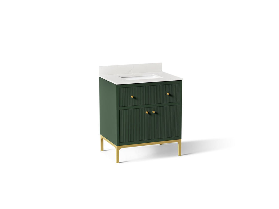 KOHLER K-38008 Calpa 30" bathroom vanity cabinet with sink and quartz top