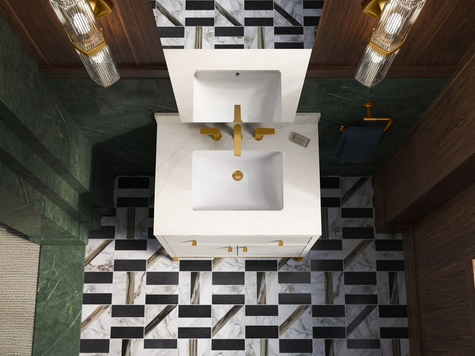 KOHLER K-38008 Calpa 30" bathroom vanity cabinet with sink and quartz top