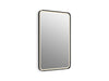 KOHLER K-38023-DLM Essential 22" x 34" rectangular lighted framed mirror, matte black