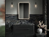 KOHLER K-38023-DLM Essential 22" x 34" rectangular lighted framed mirror, polished chrome - view 3