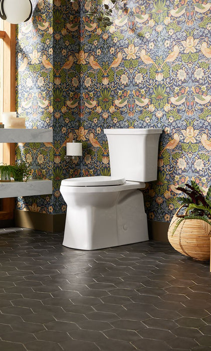 KOHLER K-3814 Corbelle Two-piece elongated toilet with skirted trapway, 1.28 gpf