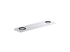 KOHLER K-38166 8" two-hole escutcheon plate for Insight and Kinesis lavatory faucets and soap dispensers, polished chrome
