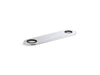 KOHLER K-38168 8" two-hole escutcheon plate for Insight and Kinesis lavatory faucets and soap dispensers, polished chrome