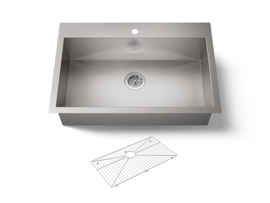 KOHLER K-3821-1 Vault 33" top-/undermount single-bowl kitchen sink