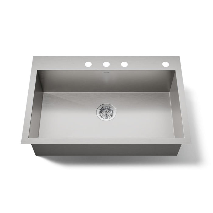 KOHLER K-3821-4 Vault 33" top-/undermount single-bowl kitchen sink