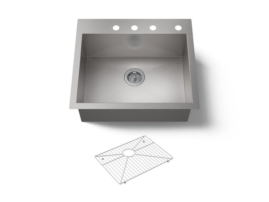 KOHLER K-3822-4 Vault 25" top-/undermount single-bowl kitchen sink