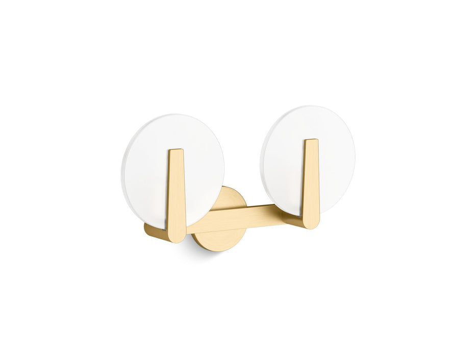 KOHLER K-38397-SC02 Hint Two-light sconce, brushed moderne brass
