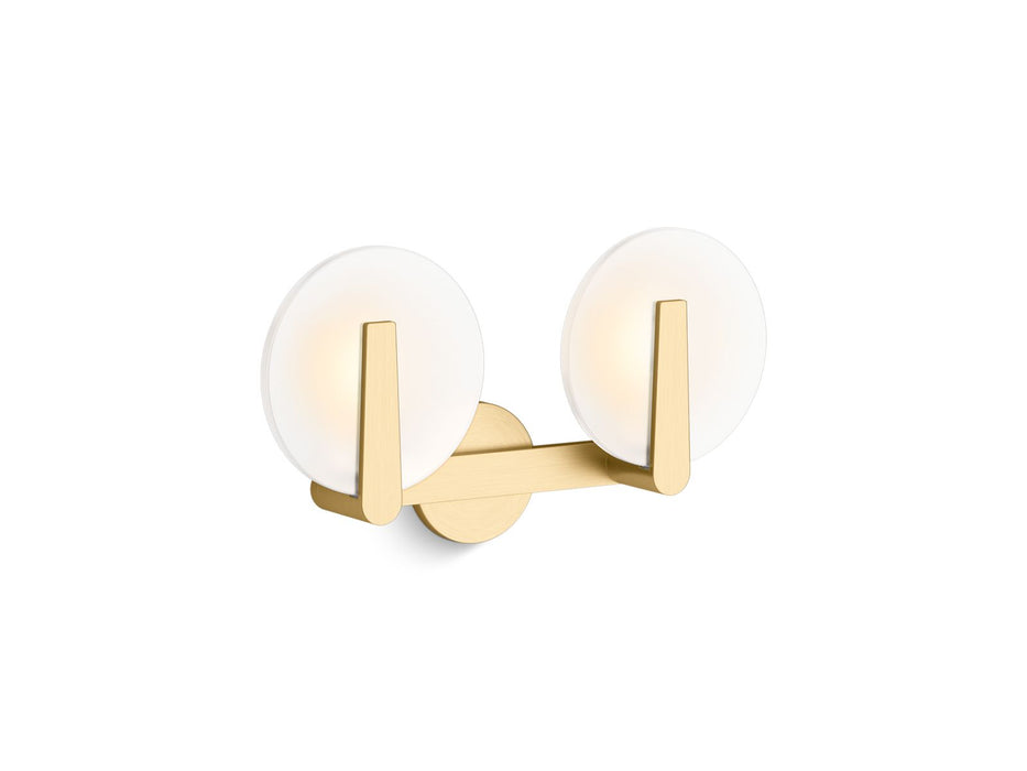 KOHLER K-38397-SC02 Hint Two-light sconce, brushed moderne brass - view 2