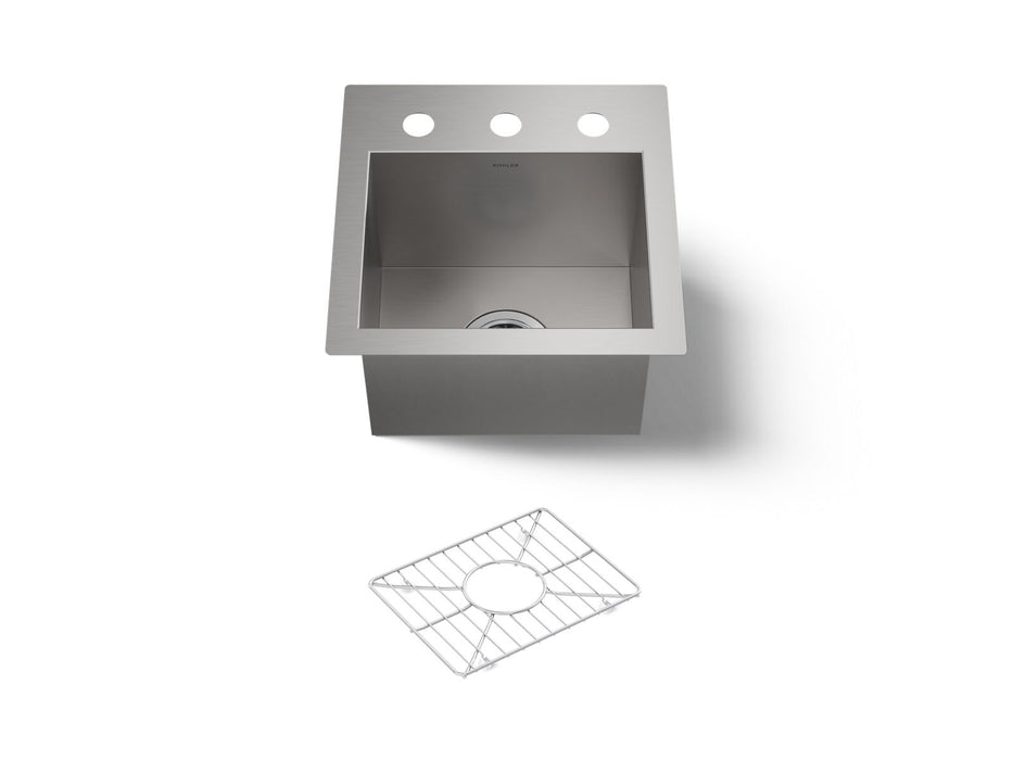 KOHLER K-3840-3 Vault 15" top-/undermount bar sink