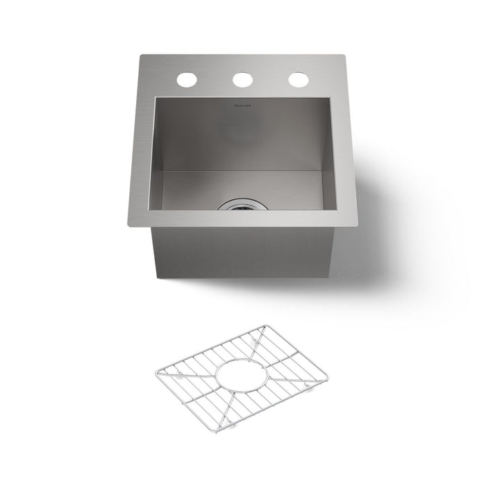 KOHLER K-3840-3 Vault 15" top-/undermount bar sink