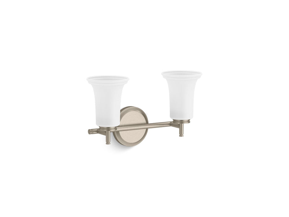 KOHLER K-38405-SC02 Bellera Two-light sconce with frosted shades