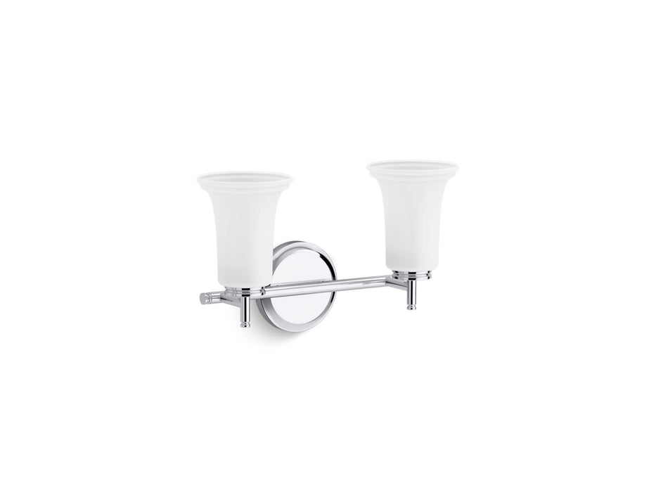 KOHLER K-38405-SC02 Bellera Two-light sconce with frosted shades
