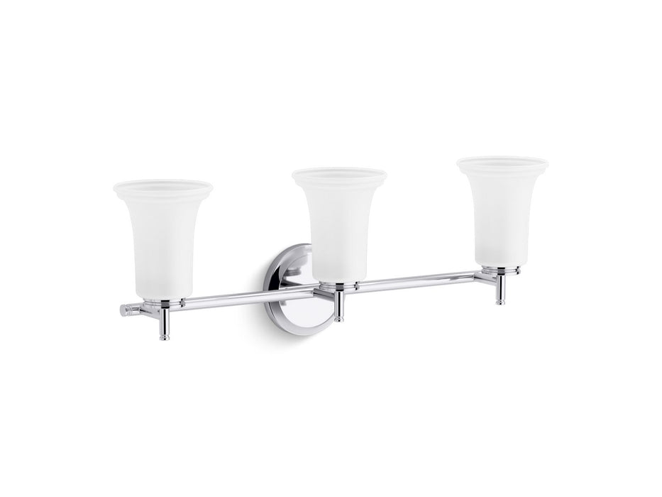 KOHLER K-38406-SC03 Bellera Three-light sconce with frosted shades