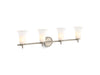 KOHLER K-38407-SC04 Bellera Four-light sconce with frosted shades, brushed nickel - view 2
