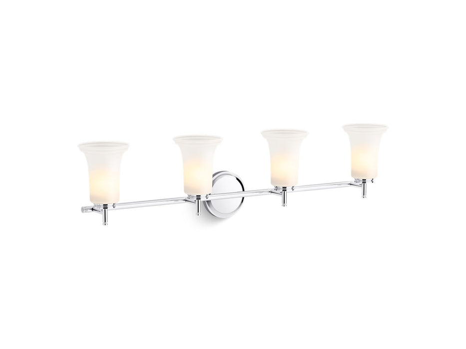 KOHLER K-38407-SC04 Bellera Four-light sconce with frosted shades, polished chrome - view 2