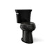 KOHLER K-3889 Highline Two-piece elongated toilet, 1.28 gpf - Black Black