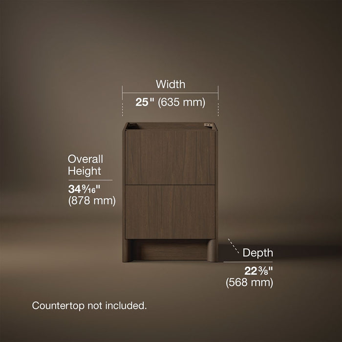 3/4 view of product with dimensions