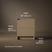 3/4 view of product with dimensions