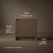 3/4 view of product with dimensions