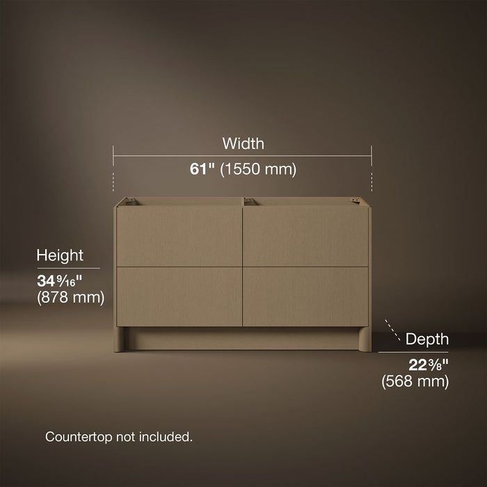 3/4 view of product with dimensions