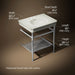 3/4 view of product with dimensions