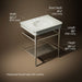 3/4 view of product with dimensions
