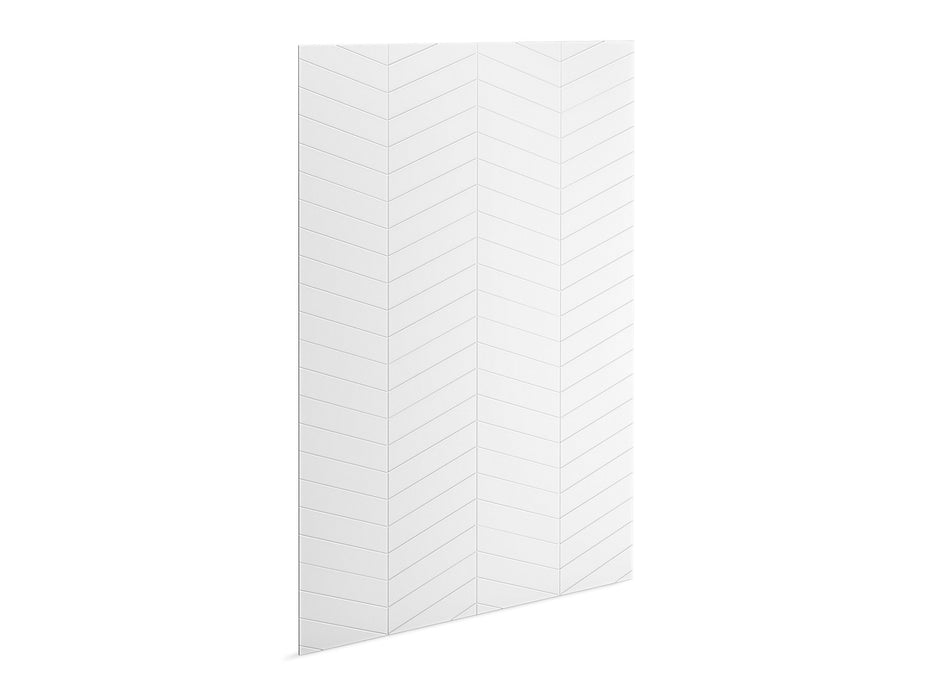 KOHLER K-39440-T09 Stoneridge 96" x 72" shower back wall with chevron design