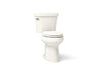 KOHLER K-3949-T Highline Two-piece elongated toilet, 1.28 gpf, biscuit
