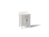 KOHLER K-39603-ASB Hadron 24" bathroom vanity cabinet with sink and quartz top, atmos grey