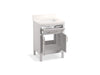 KOHLER K-39603-ASB Hadron 24" bathroom vanity cabinet with sink and quartz top, atmos grey - view 2