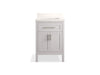 KOHLER K-39603-ASB Hadron 24" bathroom vanity cabinet with sink and quartz top, atmos grey - view 5