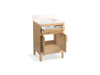 KOHLER K-39603-ASB Hadron 24" bathroom vanity cabinet with sink and quartz top, light oak - view 2