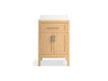 KOHLER K-39603-ASB Hadron 24" bathroom vanity cabinet with sink and quartz top, light oak - view 4