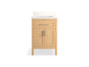 KOHLER K-39603-ASB Hadron 24" bathroom vanity cabinet with sink and quartz top, light oak - view 5