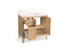 KOHLER K-39605-ASB Hadron 36" bathroom vanity cabinet with sink and quartz top, light oak - view 3