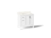 KOHLER K-39605-ASB Hadron 36" bathroom vanity cabinet with sink and quartz top, white - view 2