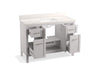 KOHLER K-39606-ASB Hadron 48" bathroom vanity cabinet with sink and quartz top, atmos grey - view 2