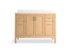 KOHLER K-39606-ASB Hadron 48" bathroom vanity cabinet with sink and quartz top, light oak - view 5
