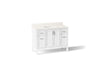 KOHLER K-39606-ASB Hadron 48" bathroom vanity cabinet with sink and quartz top, white