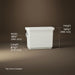 3/4 view of product with dimensions