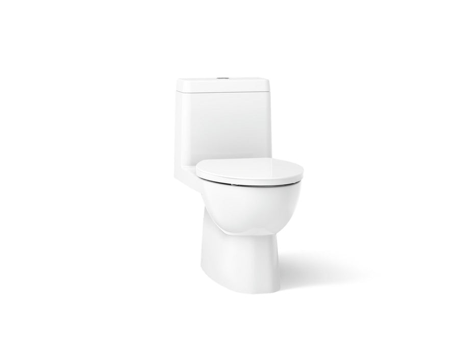 KOHLER K-3983-S Reach One-piece compact elongated toilet with skirted trapway, dual-flush