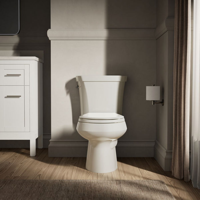 KOHLER K-3987 Wellworth Two-piece round-front toilet, dual-flush