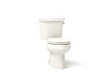 KOHLER K-3988-RA Wellworth Two-piece elongated toilet, dual-flush - Biscuit