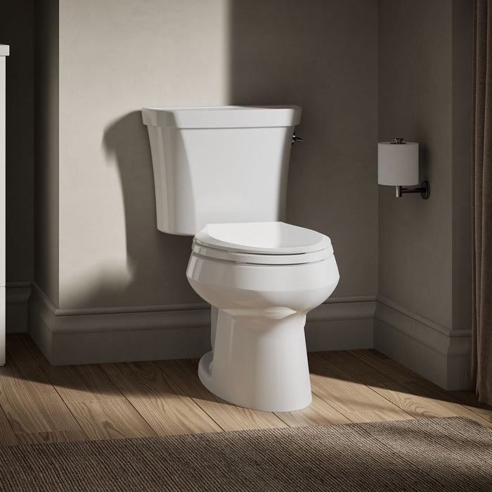 KOHLER K-3988-RA Wellworth Two-piece elongated toilet, dual-flush - White